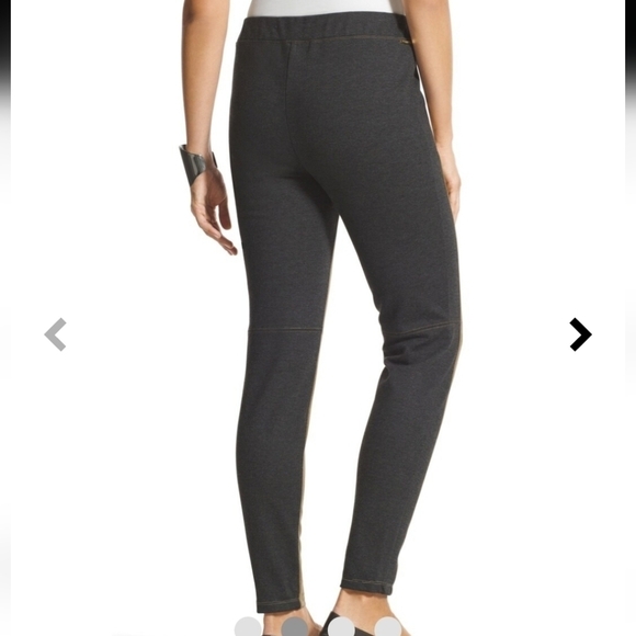 BLACK LABELSuede-Front Leggings - Picture 2 of 9